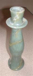 Soapstone candle stick by Norman Smithers